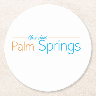 Posavasos Redondo De Papel Palm Spring Coasters
