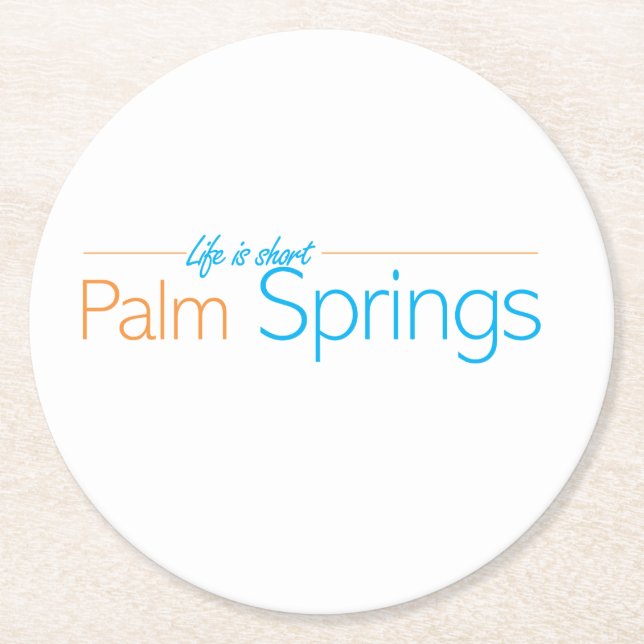 Posavasos Redondo De Papel Palm Spring Coasters (Anverso)