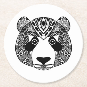 Posavasos Redondo De Papel Panda inspirada