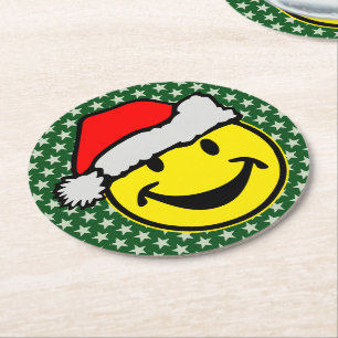 Posavasos Redondo De Papel Papá Noel tu trasero. e ideas