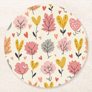 Posavasos Redondo De Papel Papel