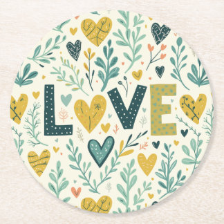 Posavasos Redondo De Papel Papel