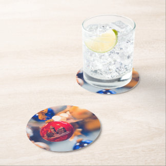 Posavasos Redondo De Papel Papel Coaster Navidad