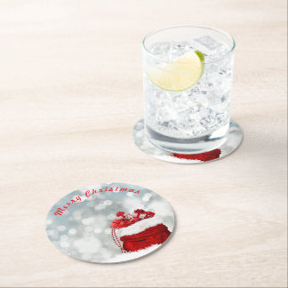 Posavasos Redondo De Papel Papel Coaster Navidad