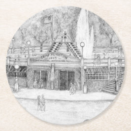 Posavasos Redondo De Papel Papel divertido de verano