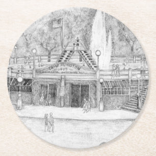 Posavasos Redondo De Papel Papel divertido de verano