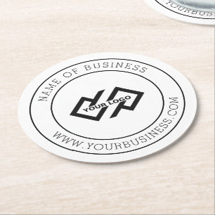 Posavasos Redondo De Papel  Papel redondo con marca para el logotipo comercia