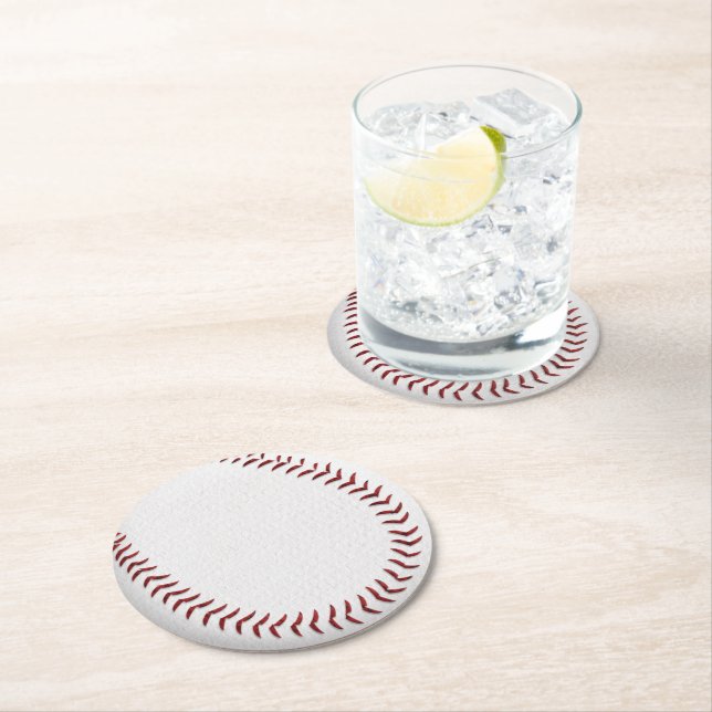 Posavasos Redondo De Papel Papel Redondo de Béisbol (In situ)