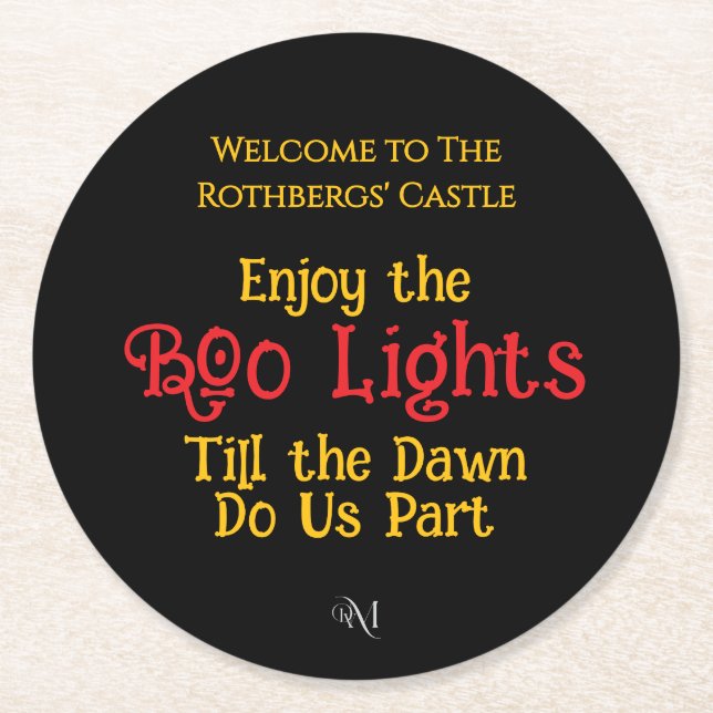 Posavasos Redondo De Papel Paper Coaster : HALLOWEEN #1 (Anverso)