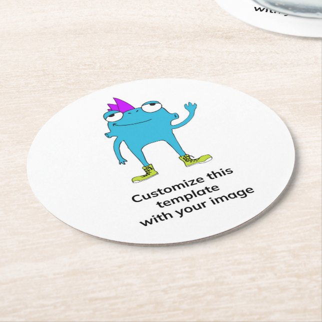 Posavasos Redondo De Papel Paquete de Pascua de BeFunky (En perspectiva)