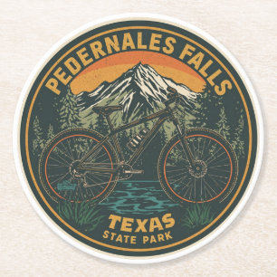 Posavasos Redondo De Papel Parque Estatal Pedernales Falls Texas Hill Country