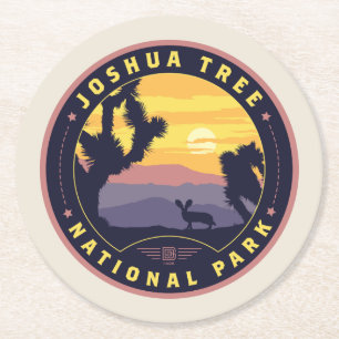 Posavasos Redondo De Papel Parque nacional Árbol de Joshua