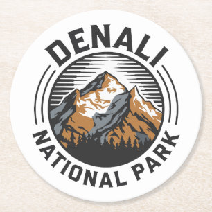 Posavasos Redondo De Papel Parque nacional Denali
