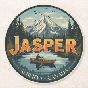 Posavasos Redondo De Papel Parque Nacional Jasper aventura en las Montañas Ro