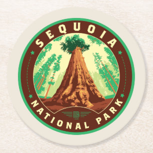 Posavasos Redondo De Papel Parque nacional Sequoia