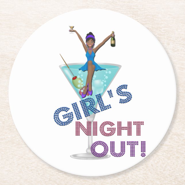 Posavasos Redondo De Papel Partido Africano Americano de la Bachillerato (Anverso)