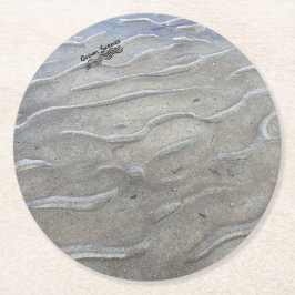 Posavasos Redondo De Papel Pascua de papel Sandy Beach