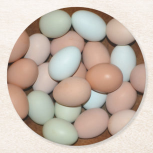 Posavasos Redondo De Papel Pascua Fiesta de pollo