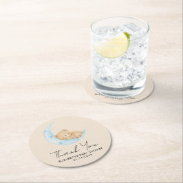 Posavasos Redondo De Papel Pastel Balloon Baby Shower