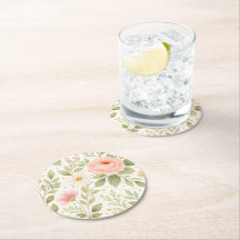 Patrón de acuarela floral suave