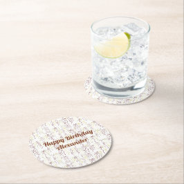 Posavasos Redondo De Papel Patrón de Camuflaje Urbano de Cinta Silueta