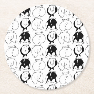 Posavasos Redondo De Papel Patrón de manchas de hámster