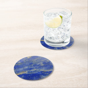 Posavasos Redondo De Papel Patrón Gemstone Lapis Lazuli