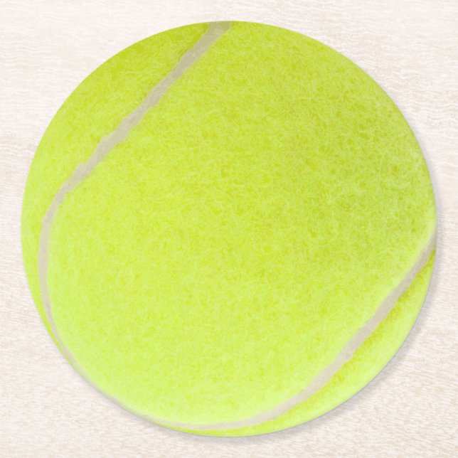 Posavasos Redondo De Papel Pelota de tenis personalizable (Anverso)