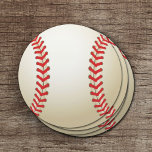 Posavasos Redondo De Papel Pelota temática de béisbol<br><div class="desc">Pascua de Papel de pelota de béisbol.</div>