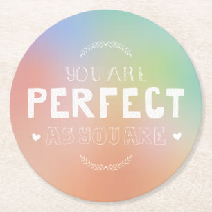 Posavasos Redondo De Papel Perfecto como orgullo personal de arte motivaciona