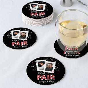 Posavasos Redondo De Papel Perfecto Pair Casino Tema Parejas Foto
