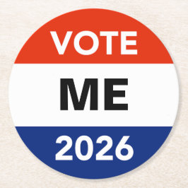 Posavasos Redondo De Papel Personal Vote 2026 Midterm Election Campaign