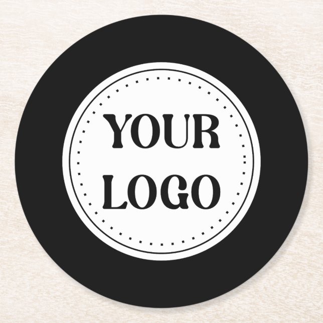Posavasos Redondo De Papel Personalizable, elegante, audaz y refinado (Anverso)