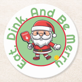Posavasos Redondo De Papel Personalizable 🎅 Navidades pickleball