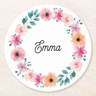 Posavasos Redondo De Papel Personalizado
