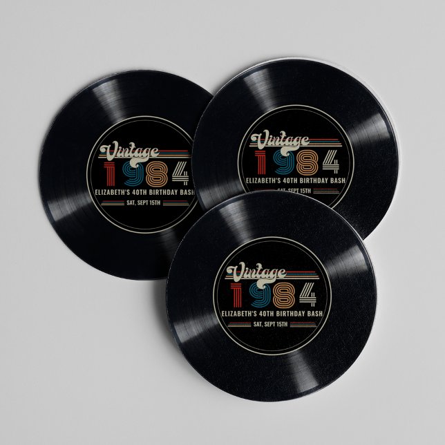 Posavasos Redondo De Papel Personalizado Cualquier foto de Personalizado Vint (Subido por el creador)