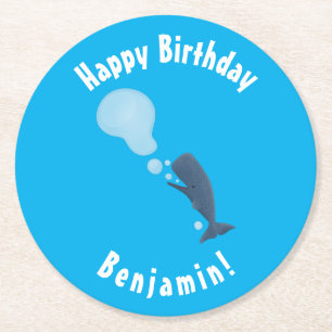 Posavasos Redondo De Papel Personalizado de burbujas de esperma de esperma