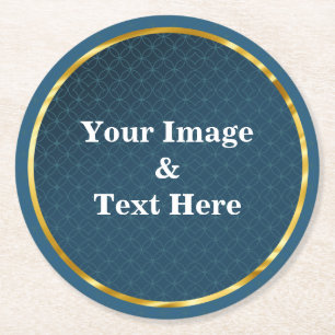 Posavasos Redondo De Papel Personalizado personalizado de su propia foto