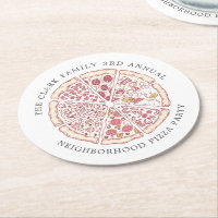 Personalizado temática de evento de pizza Textos |