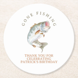 Posavasos Redondo De Papel Pesca desaparecida