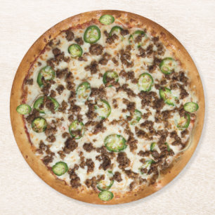 Posavasos Redondo De Papel Pizza