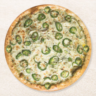 Posavasos Redondo De Papel Pizza