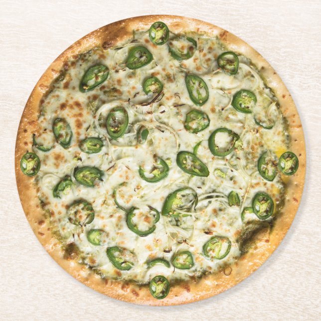 Posavasos Redondo De Papel Pizza (Anverso)