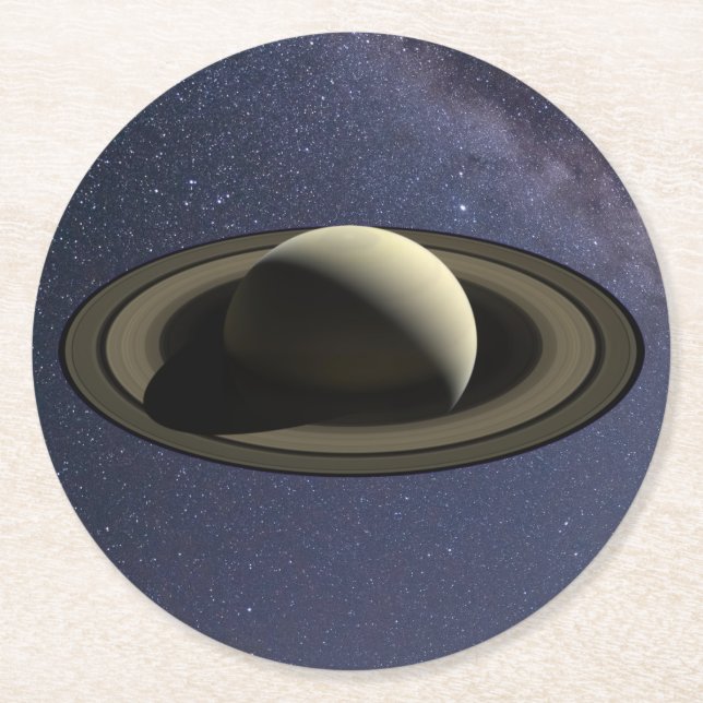 Posavasos Redondo De Papel Planet Saturn (Anverso)