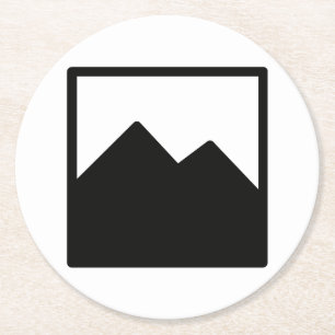 Posavasos Redondo De Papel Plantilla de escayola redonda