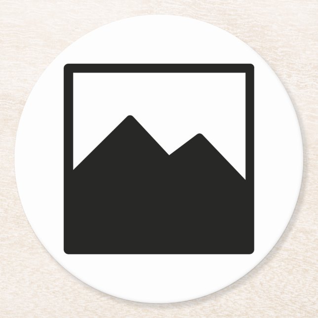 Posavasos Redondo De Papel Plantilla de escayola redonda (Anverso)