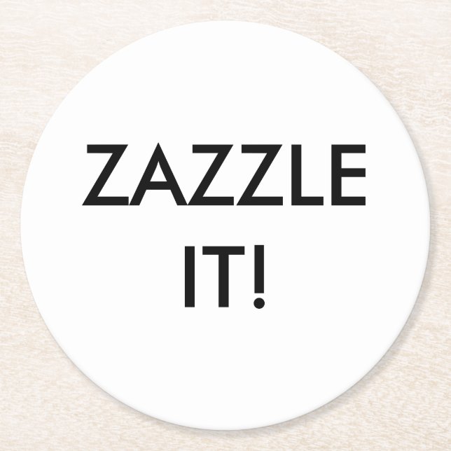 Posavasos Redondo De Papel Plantilla personalizada personalizado del espacio (Anverso)