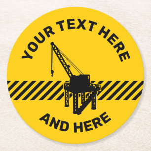 Posavasos Redondo De Papel Plataforma de construcción