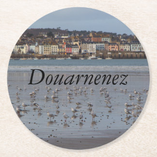 Posavasos Redondo De Papel Playa de Ris en Douarnenez