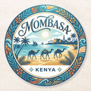 Posavasos Redondo De Papel Playa Nyali, Mombasa Kenia